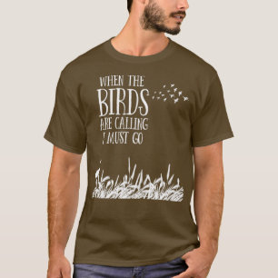 Camiseta Pássaro Assistindo Design quando os Pássaros estão