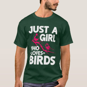 Camiseta Pássaro assistindo moça do pássaro bonito