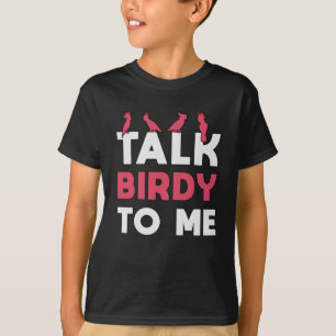 Camiseta Pássaro Assistindo Retro Fale Birdy Comigo, Vigia 