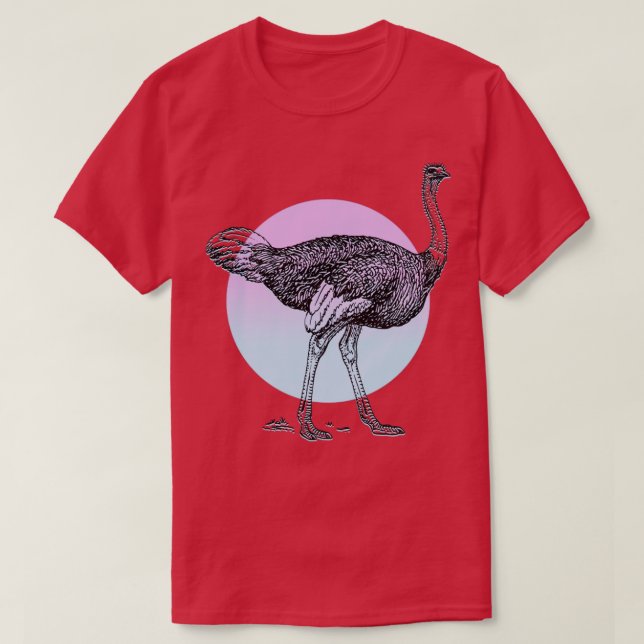 Camiseta Pássaro avestruz (Frente do Design)