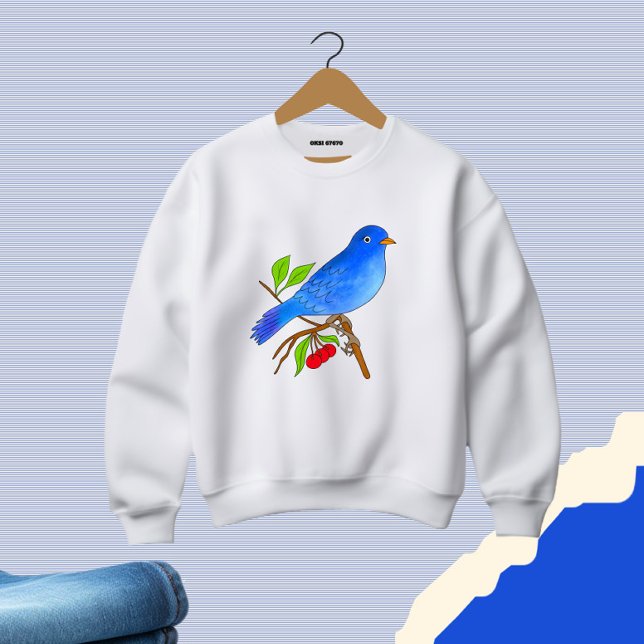 Camiseta Pássaro azul (Criador carregado)