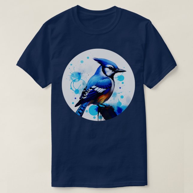 Camiseta Pássaro azul 3 (Frente do Design)