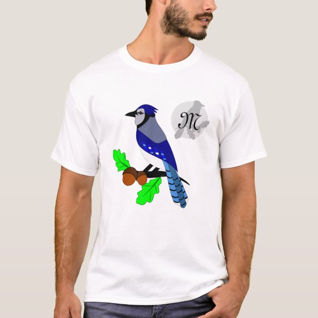 Camiseta Pássaro Azul bonito (Frente)