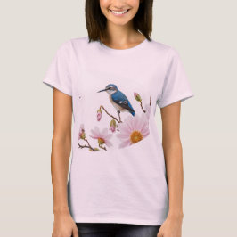 Camiseta pássaro azul da felicidade