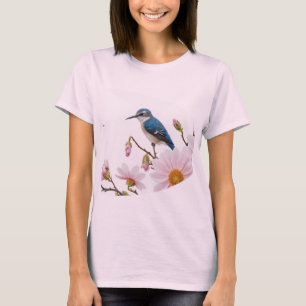 Camiseta pássaro azul da felicidade