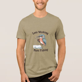 Camiseta Pássaro Azul Desenhado à Mão Divertido Menos Traba