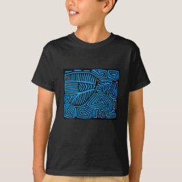 Camiseta Pássaro Azul Kuna Indian