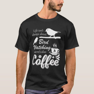 Camiseta Pássaro Bebê-Café Assistindo Uma Ave Engraçada