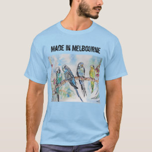 Camiseta Pássaro Budgerigar Ornitado Feito Em Melbourne T 