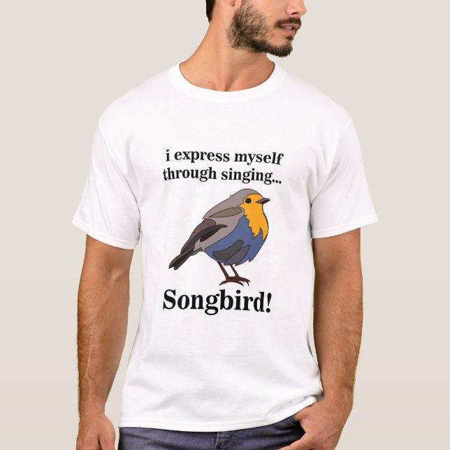 Camiseta Pássaro Canoro Robin (Frente)