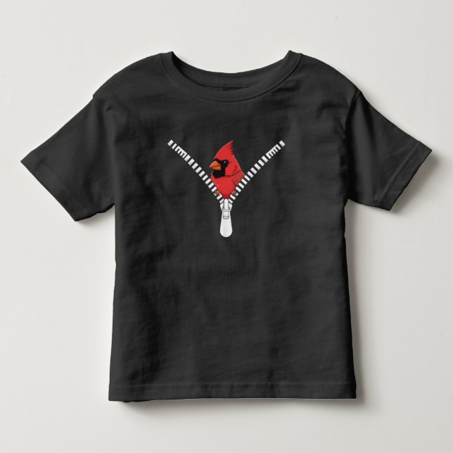 Camiseta Pássaro Cardinal Vermelho Fofo Espiando   (Frente)