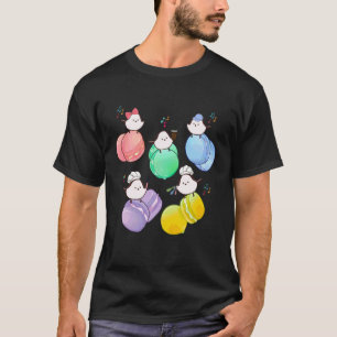 Camiseta Pássaro Cipreste Macaron Colorido Fofo Japão Hokk