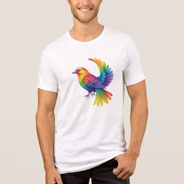 Camiseta Pássaro Colorido (Frente)