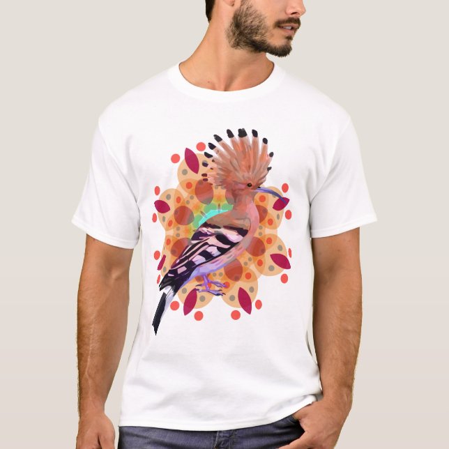 Camiseta Pássaro colorido do Hoopoe (Frente)