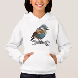 Camiseta Pássaro como artesão com chave inglesa