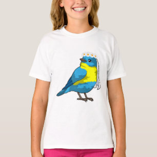 Camiseta Pássaro como Noiva com Coroa de Flores