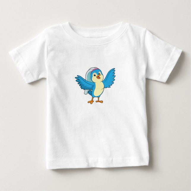 Camiseta Pássaro como Noiva com Véu (Frente)