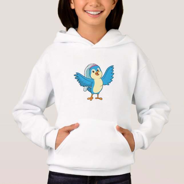 Camiseta Pássaro como Noiva com Véu (Frente)