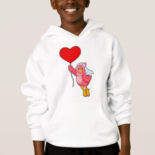 Camiseta Pássaro como Noiva com Véu e Balão em Forma de Cor