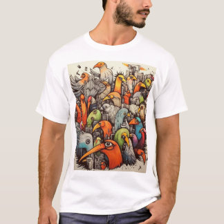 Camiseta Pássaro Corante