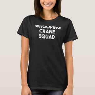 Camiseta Pássaro Crane Branca Engraçada Pássaro Crane Branc