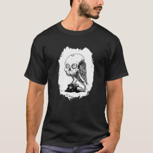 Camiseta Pássaro Crânio em um telefone rotativo