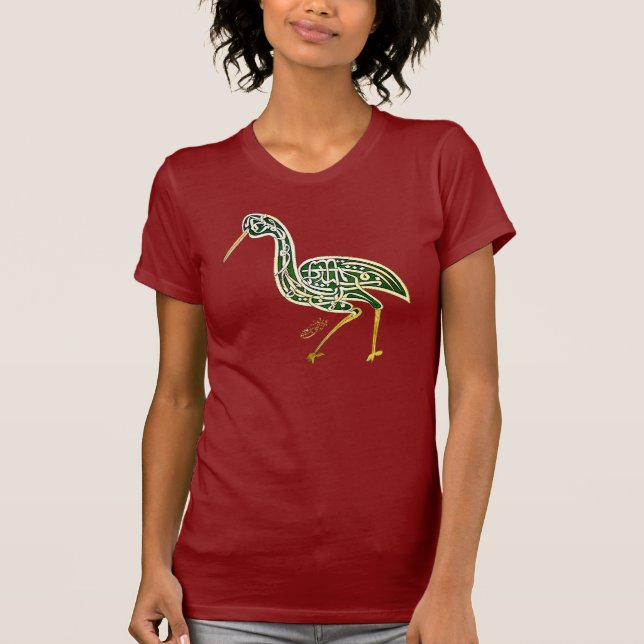Camiseta Pássaro da caligrafia (Frente)