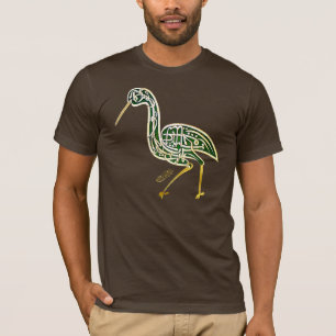 Camiseta Pássaro da caligrafia (cegonha)