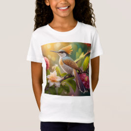 Camiseta Pássaro da Fantasia Honeyeater do ouro Detido
