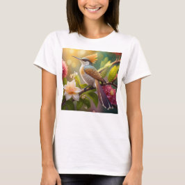 Camiseta Pássaro da Fantasia Honeyeater do ouro Detido