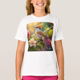 Camiseta Pássaro da Fantasia Honeyeater do ouro Detido