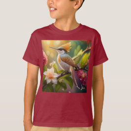 Camiseta Pássaro da Fantasia Honeyeater do ouro Detido