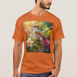 Camiseta Pássaro da Fantasia Honeyeater do ouro Detido