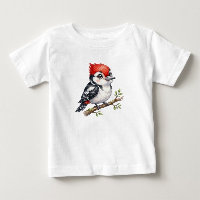 Camiseta Pássaro da Floresta-Picapa Fofo (Frente)
