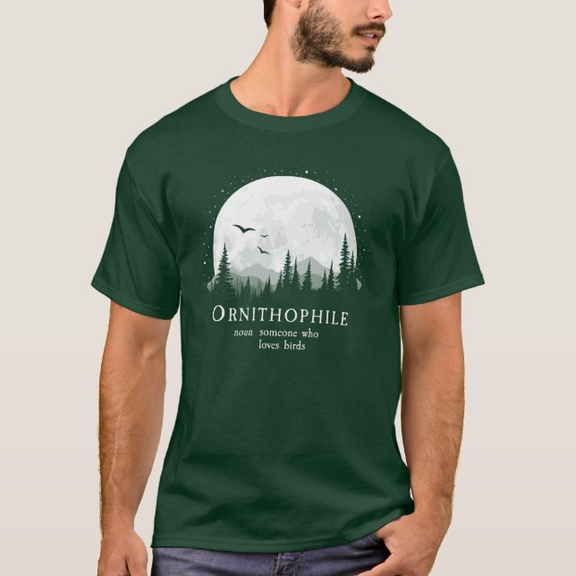 Camiseta Pássaro da proa de definição ornitófila (Frente)