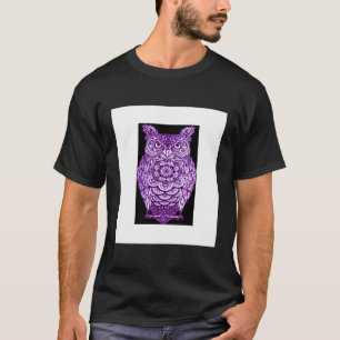 Camiseta Pássaro De Coruja Roxa Gráfico Para Hoodie De Coru