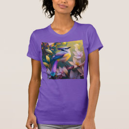 Camiseta Pássaro de Fantasia Amarelo Violet Tufado
