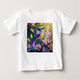 Camiseta Pássaro de Fantasia Amarelo Violet Tufado