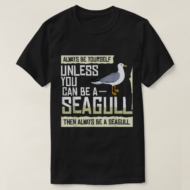 Camiseta Pássaro de Gaivota do Mar do Seagull (Frente do Design)