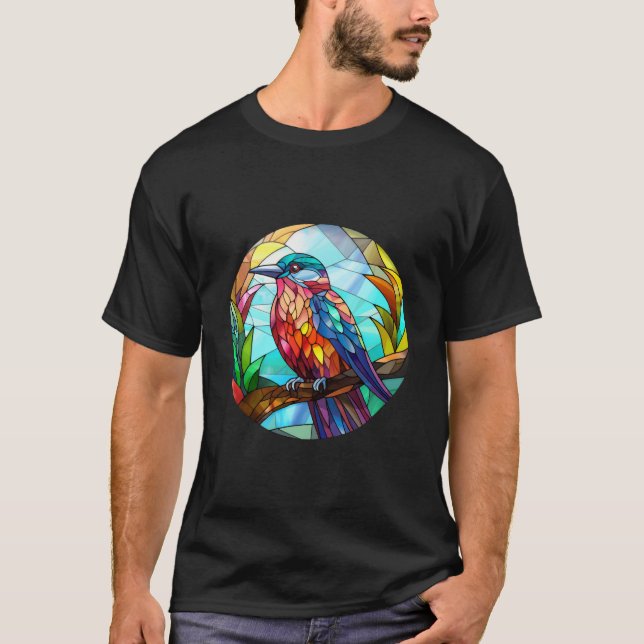 Camiseta Pássaro de Kingfisher de Vidro Doce (Frente)