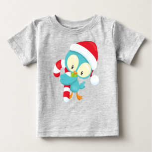 Camiseta Pássaro de Natal, Pássaro Bonito, Chapéu Santa, Ca