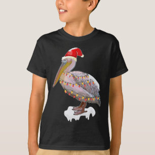 Camiseta Pássaro de Natal Pelican Hat Figurume Bird Love