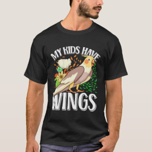 Camiseta Pássaro de periquito Meus Filhos Têm Pássaro de Co