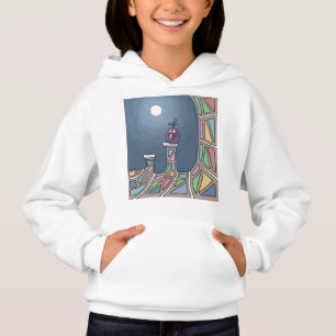 Camiseta Pássaro de Tiki roxo com capuz cheio