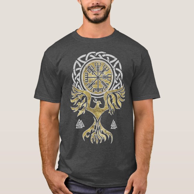 Camiseta Pássaro de Vegvisir e de Phoenix (Frente)