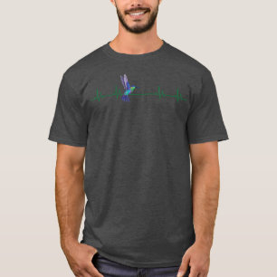 Camiseta Pássaro Design de Amor Batido Coração Bonito