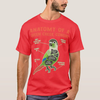 Camiseta Pássaro-do-abacaxi Engraçado Conure Green Conure