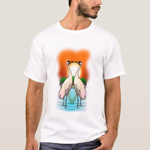 Camiseta Pássaro do guindaste - guindaste gritando de dois
