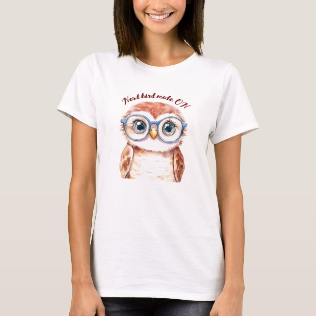 Camiseta Pássaro do Nerd do geek (Frente)