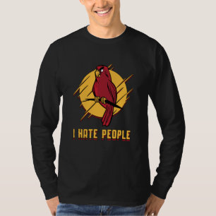Camiseta Pássaro-do-papagaio Odeia Aves-Pessoas Pet Animais